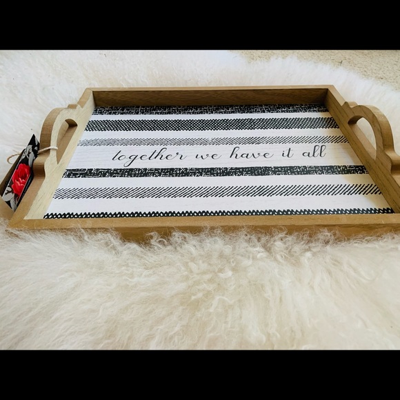 Wood Accent Serving Tray - Picture 2 of 3